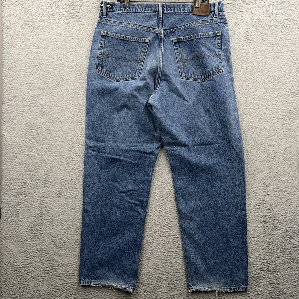 vintage Ralph Lauren Polo Jeans Mens 36x32 Blue Denim Baggy Loose Fit 67 grunge